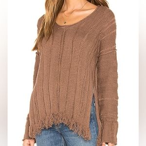 Free People Ocean Drive Pullover Sweater in Brown